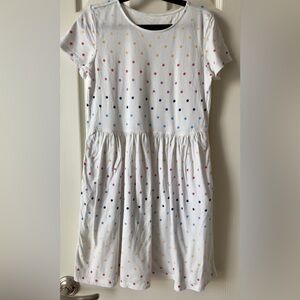 Primary Rainbow Polka Dot Dress